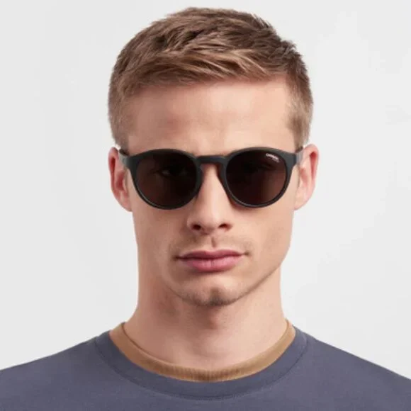 CARRERA 8056/S 0KB7 T4 Sunglasses Grey Round Frame, Silver Mirror Lenses